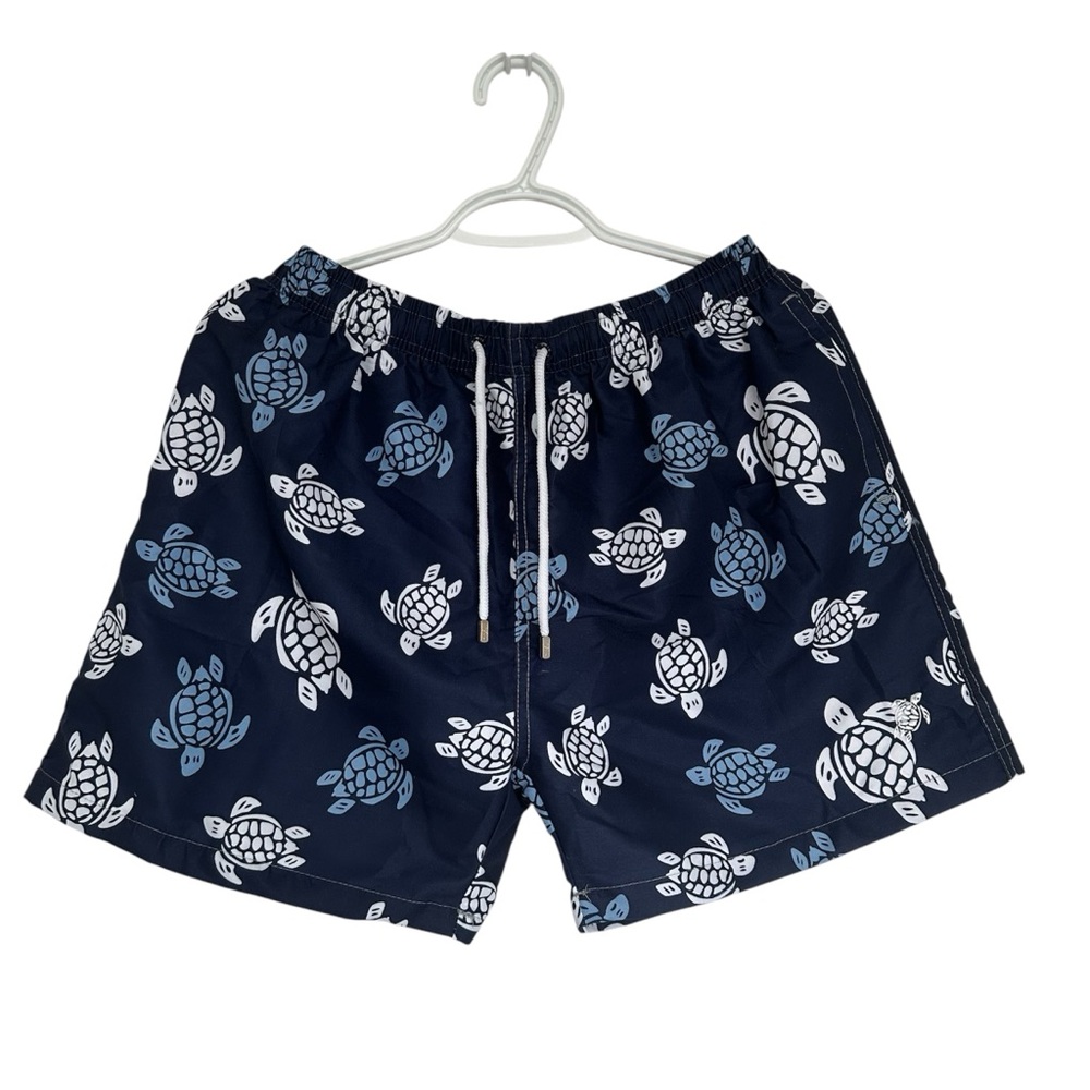NWT VILEBREQUIN - SWIM SHORTS with Navy Turtle Print
